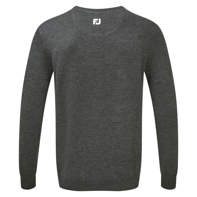Wollmischpullover mit V-Kragen