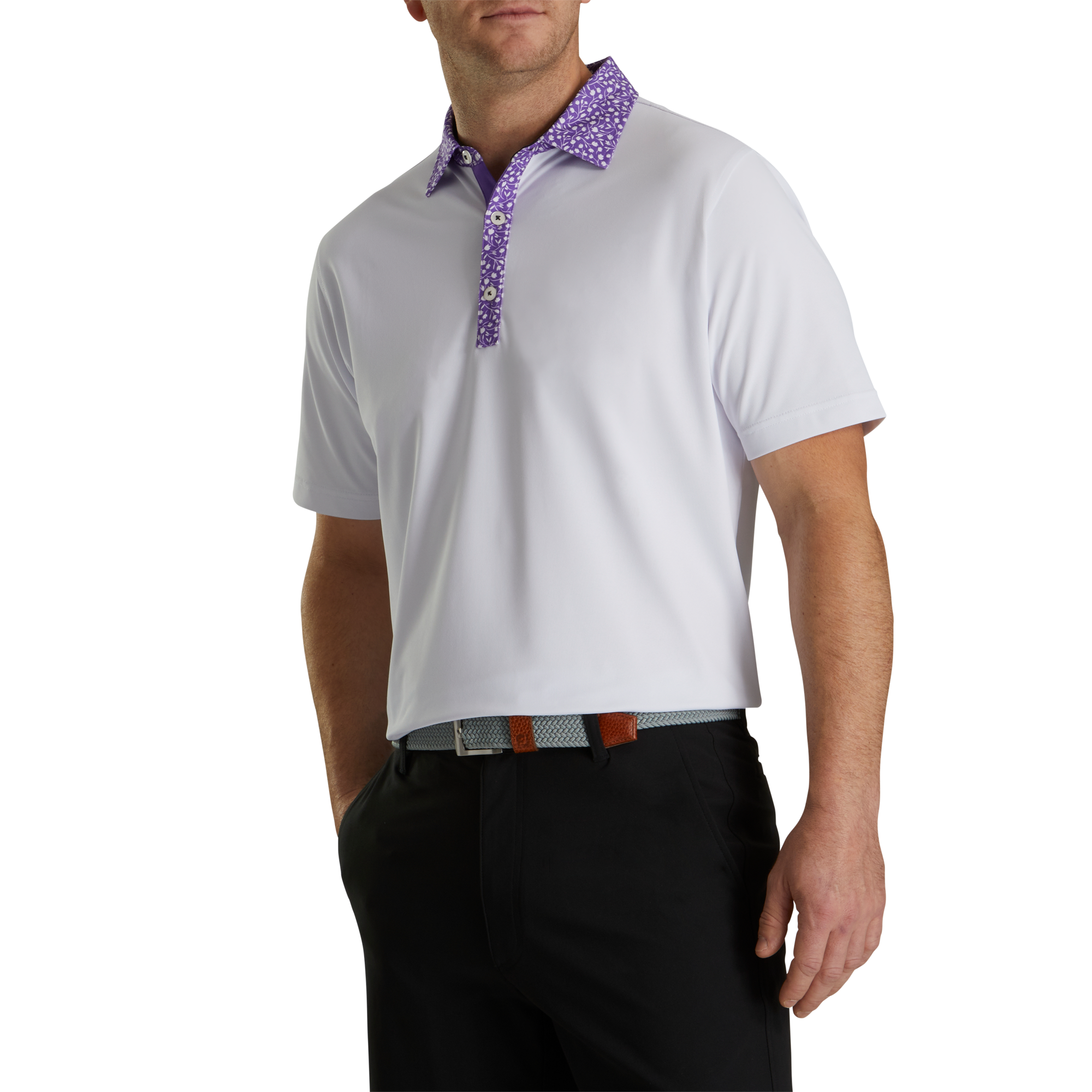 Tulpen Print Besatz Piqu&eacute;