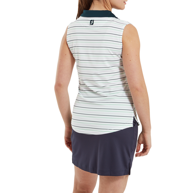Sleeveless Striped Lisle