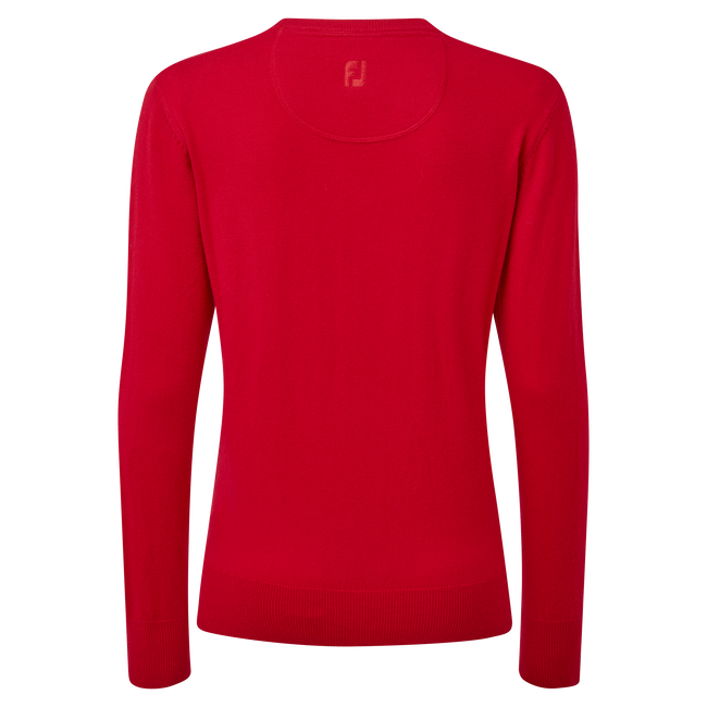 Wollmischpullover mit V-Ausschnitt