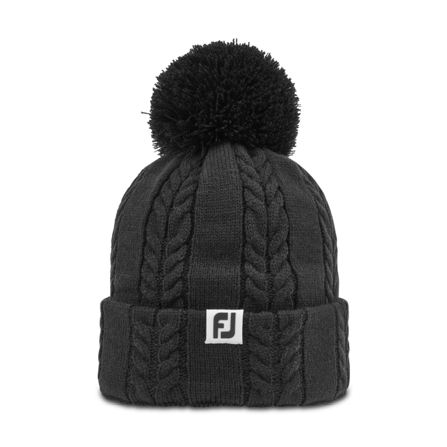 Women's Cable Knit Bobble Hat