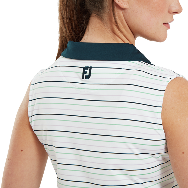 Sleeveless Striped Lisle