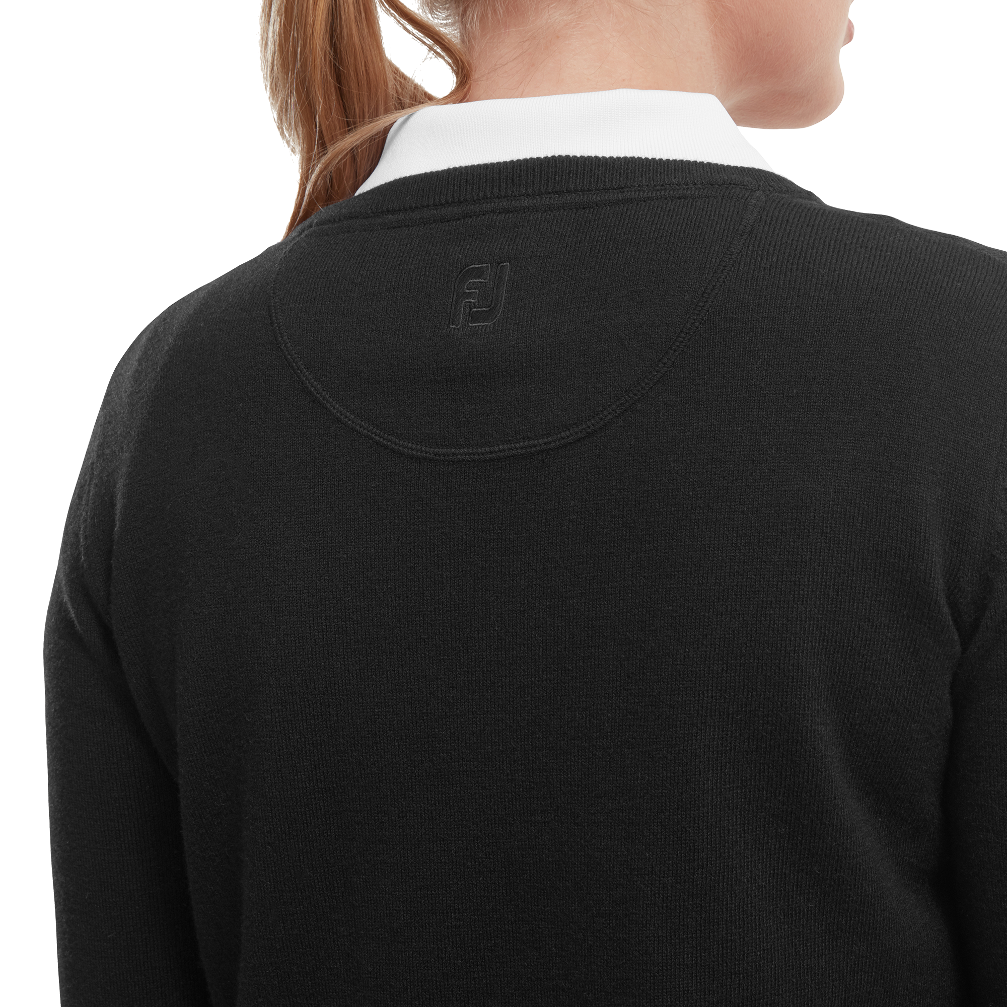 Wollmischpullover mit V-Ausschnitt