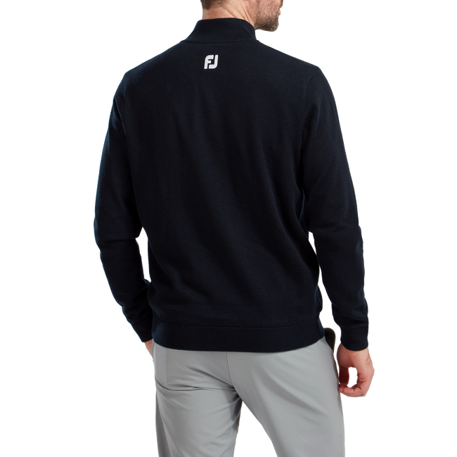 Wool Blend 1/2 Zip Lined Pullover