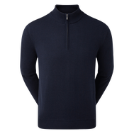 Wool Blend 1/2 Zip Lined Pullover