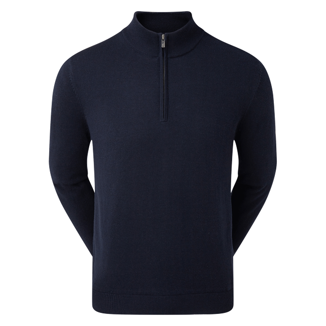 Wool Blend 1/2 Zip Lined Pullover