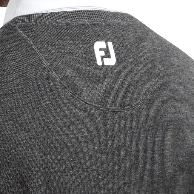Wollmischpullover mit V-Kragen