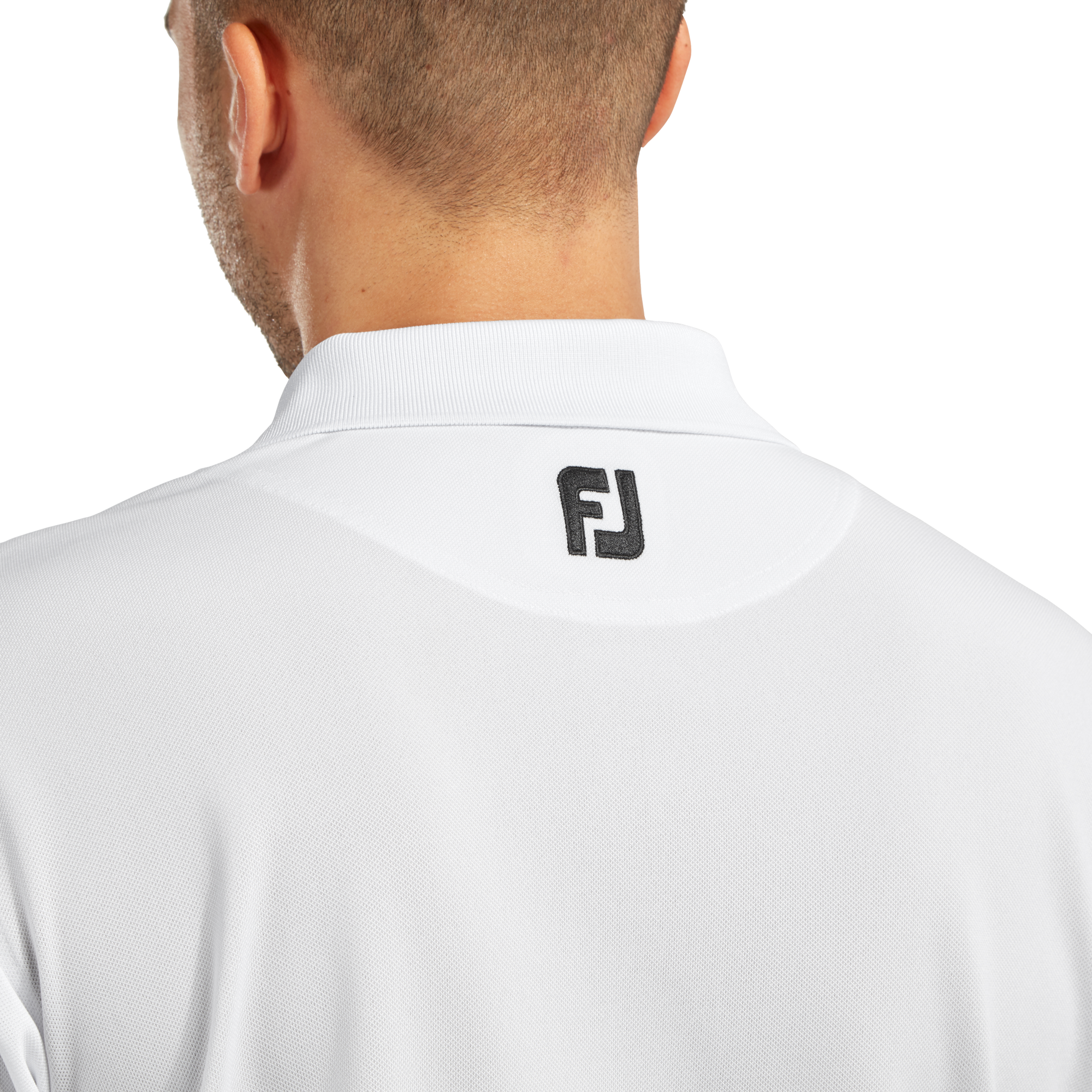 Stretch Piqu&eacute; mit Rippenstrick-Kragen, Uni