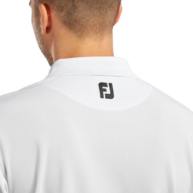 Stretch Pique Solid Rib Knit Collar