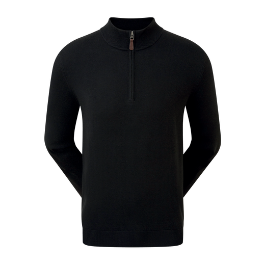 Wollmischpullover mit 1/2 Reißverschluss