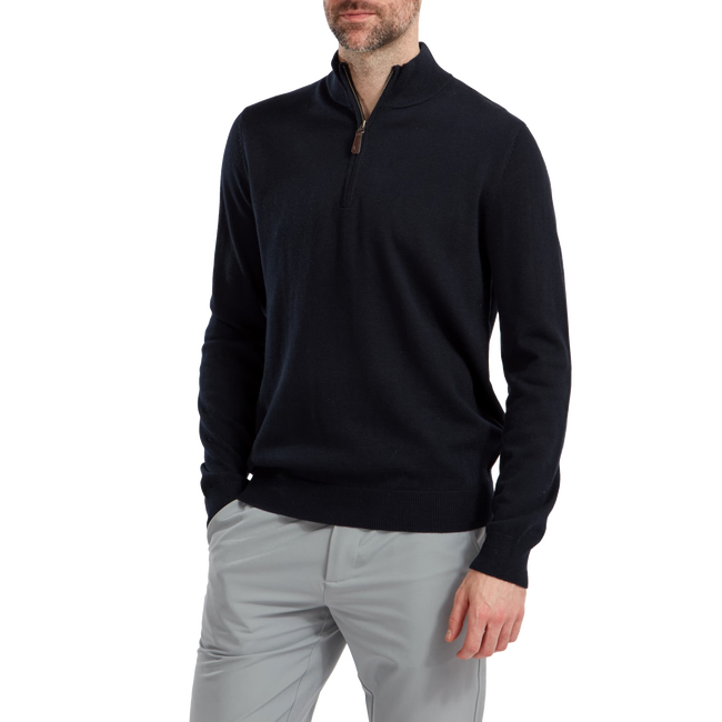 Pullover Zippé Mélange de Laine