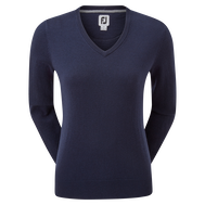 Wollmischpullover mit V-Ausschnitt