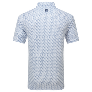 Polo en fil d'Ecosse imprimé silhouette