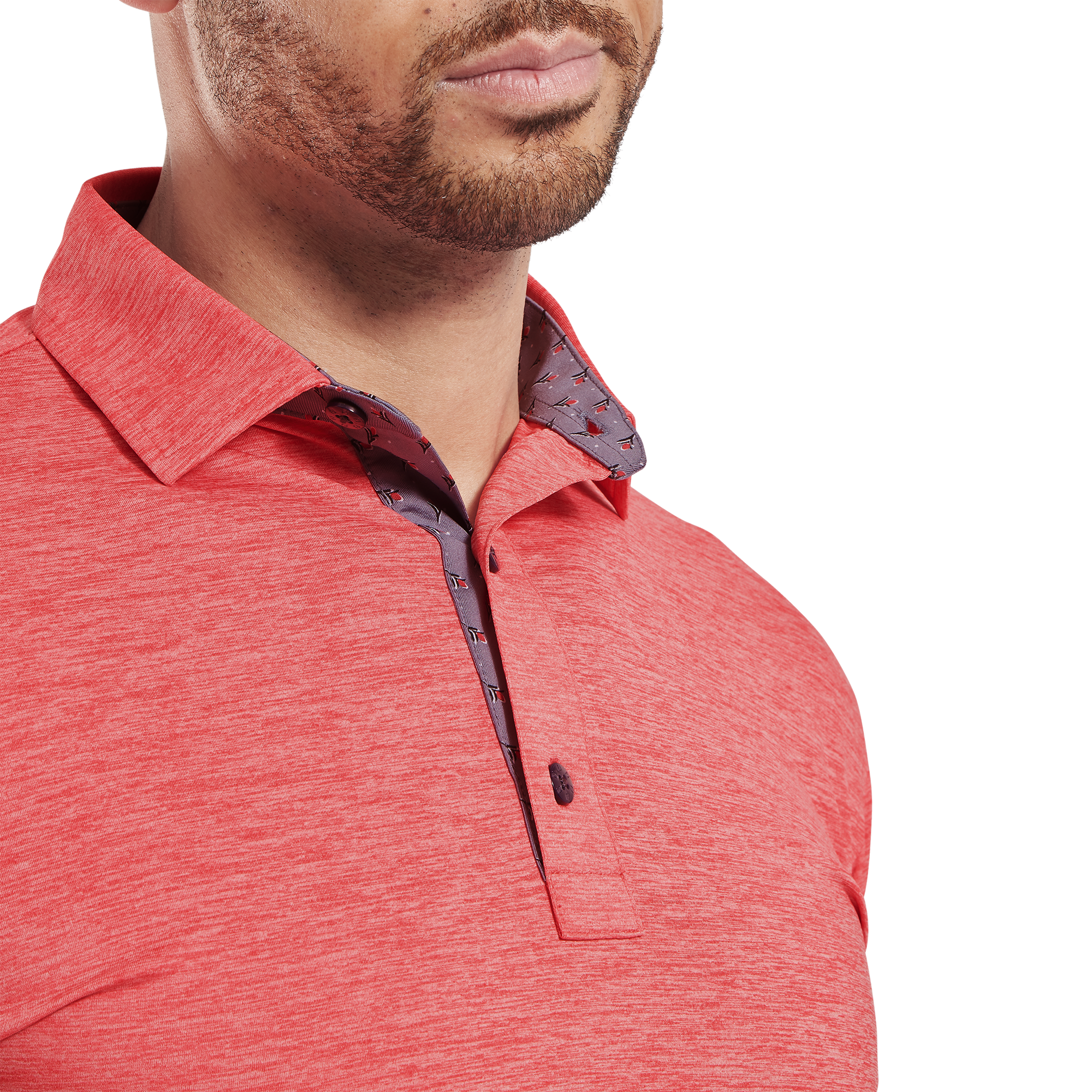 Polo en fil d'Ecosse impression chin&eacute;e