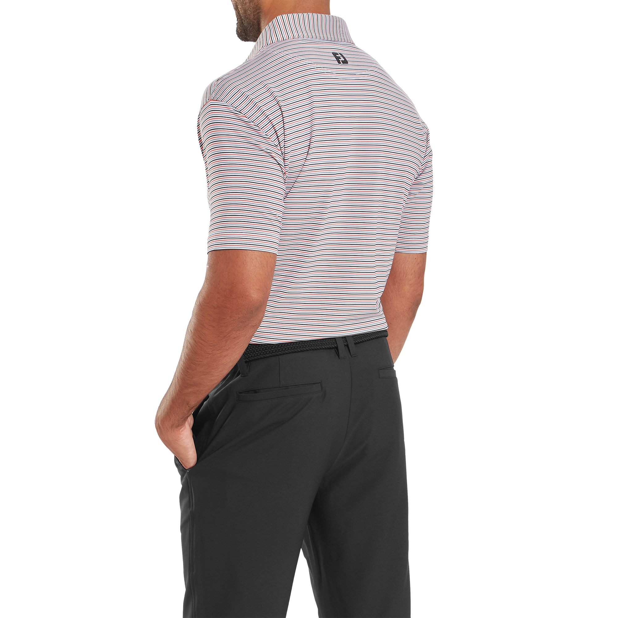 Polo en fil d'Ecosse &agrave; rayures