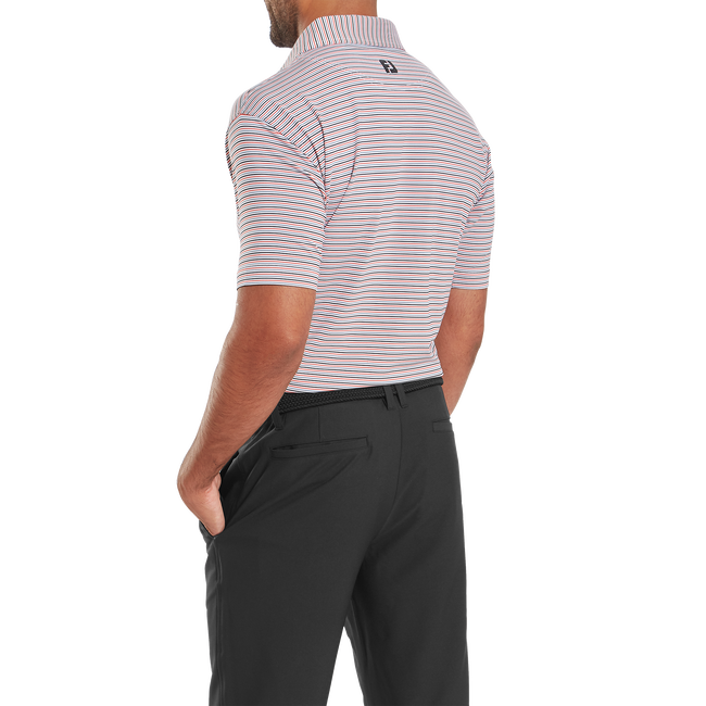 Polo en fil d'Ecosse à rayures