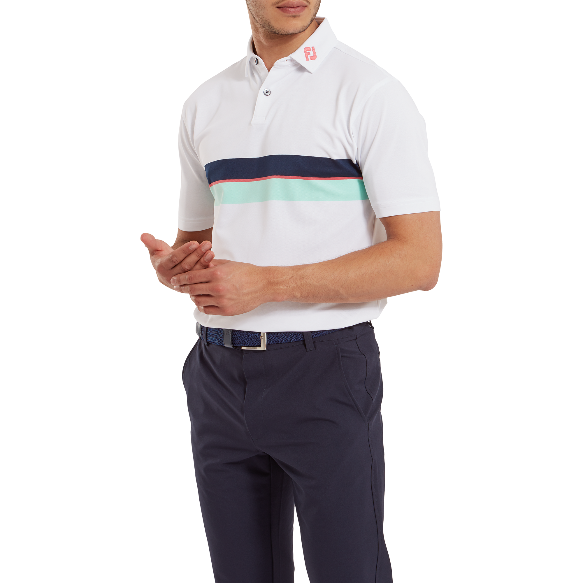 Doppel-Bruststreifen Piqu&eacute;