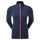 Pullover Full-Zip léger à rayures ton sur ton