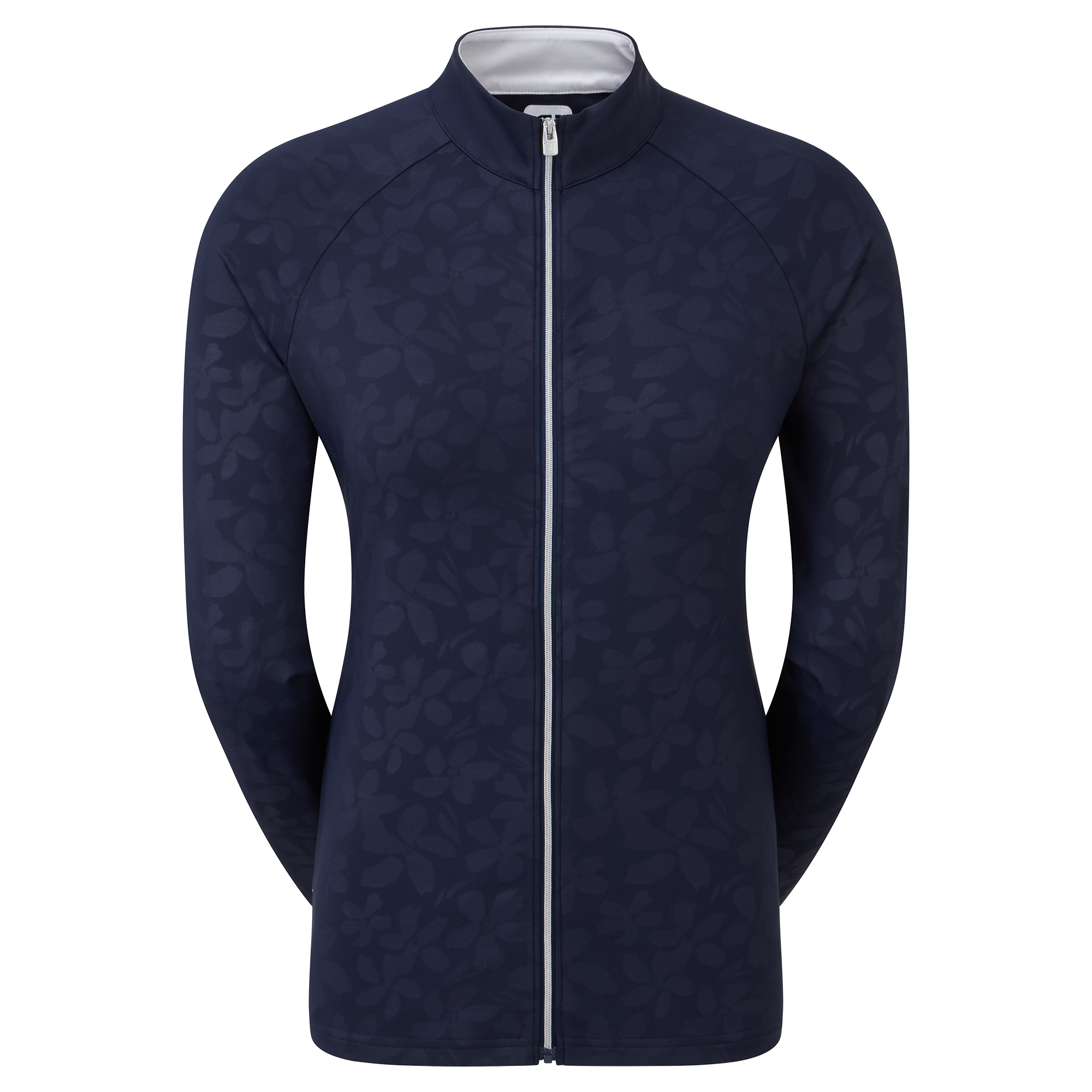 Pullover zipp&eacute; avec imprim&eacute; Floral textur&eacute;