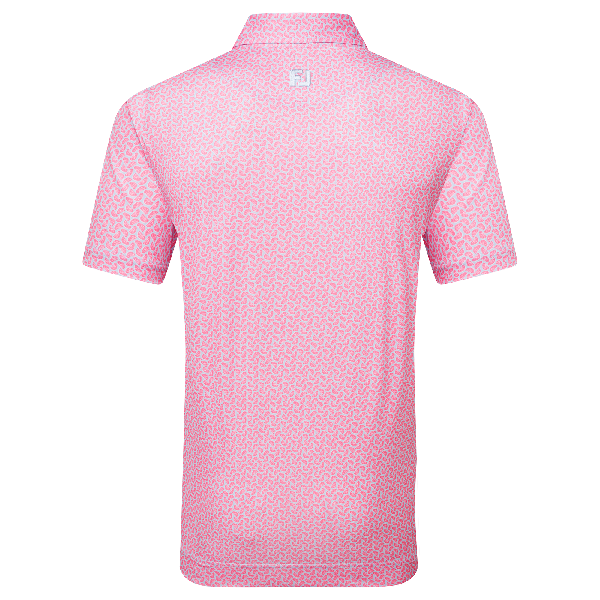 Polo en fil d'Ecosse imprim&eacute; Citron