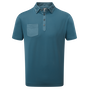 Polo en Fil d&#39;Ecosse uni avec poche sur poitrine
