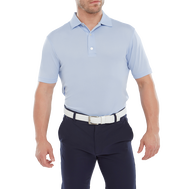 Stretch Piqué mit Rippenstrick-Kragen, Uni