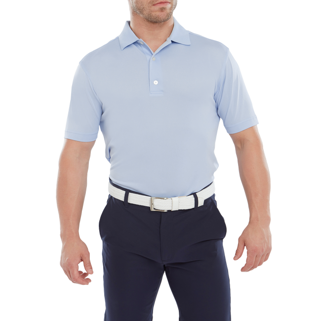 Stretch Piqué mit Rippenstrick-Kragen, Uni