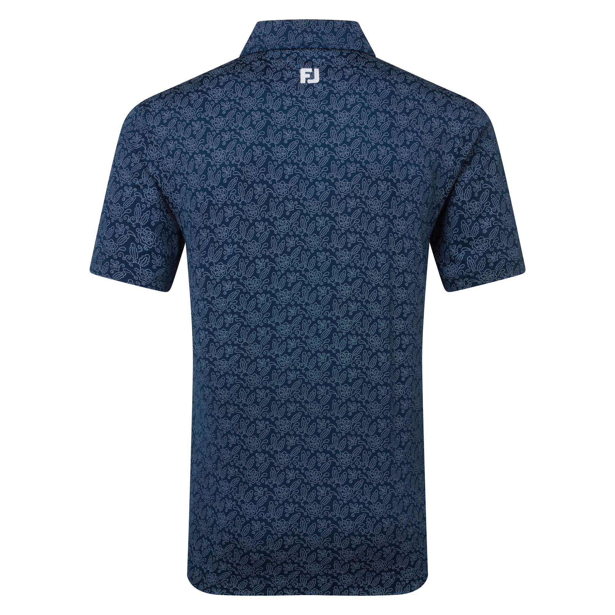 Polo en fil d'Ecosse imprim&eacute; fleuri