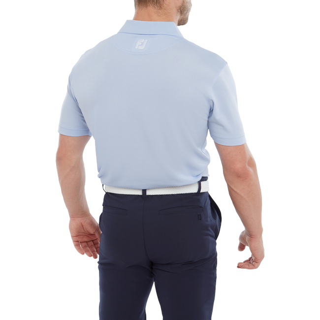 Stretch Piqué mit Rippenstrick-Kragen, Uni