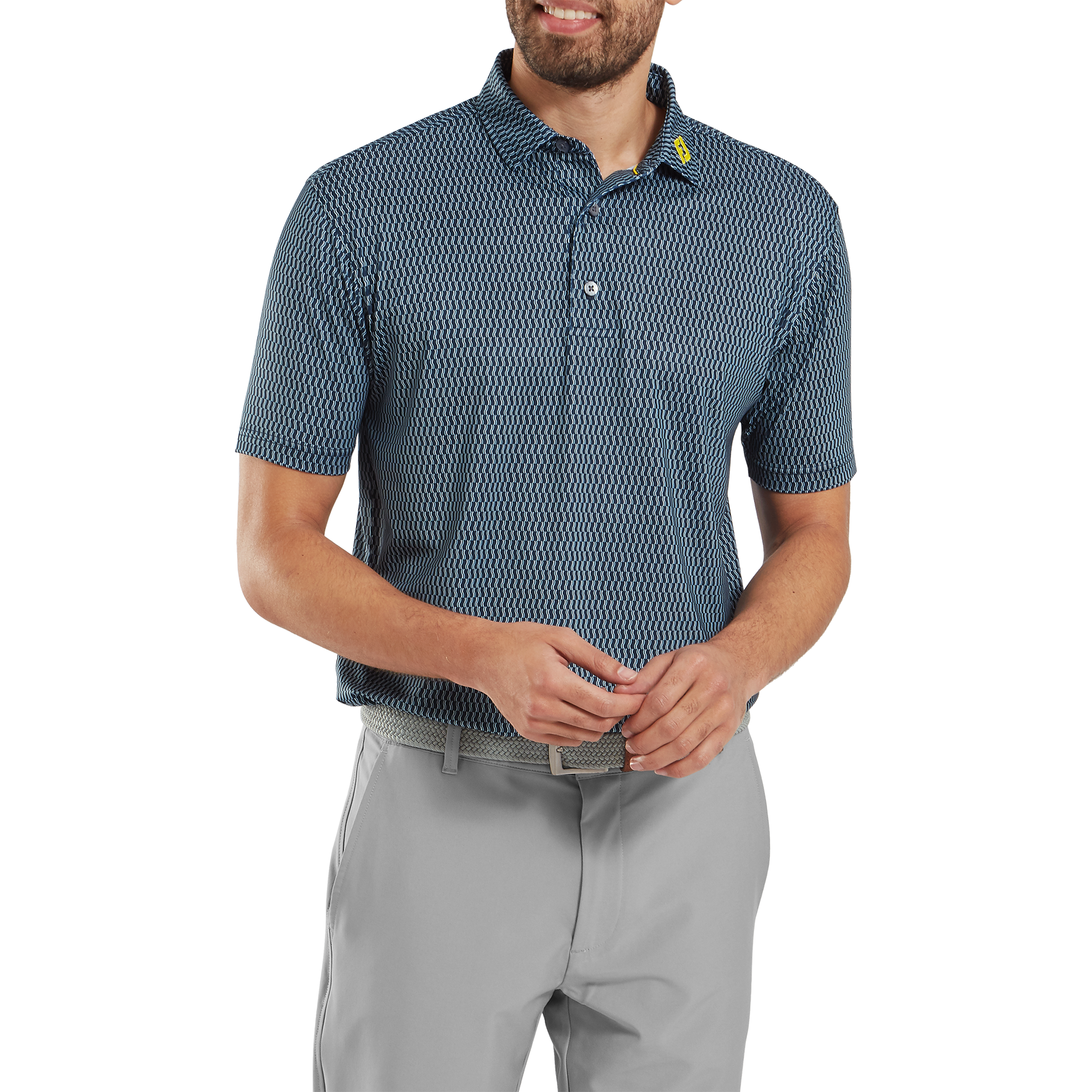 Polo en fil d'Ecosse imprim&eacute; tribale