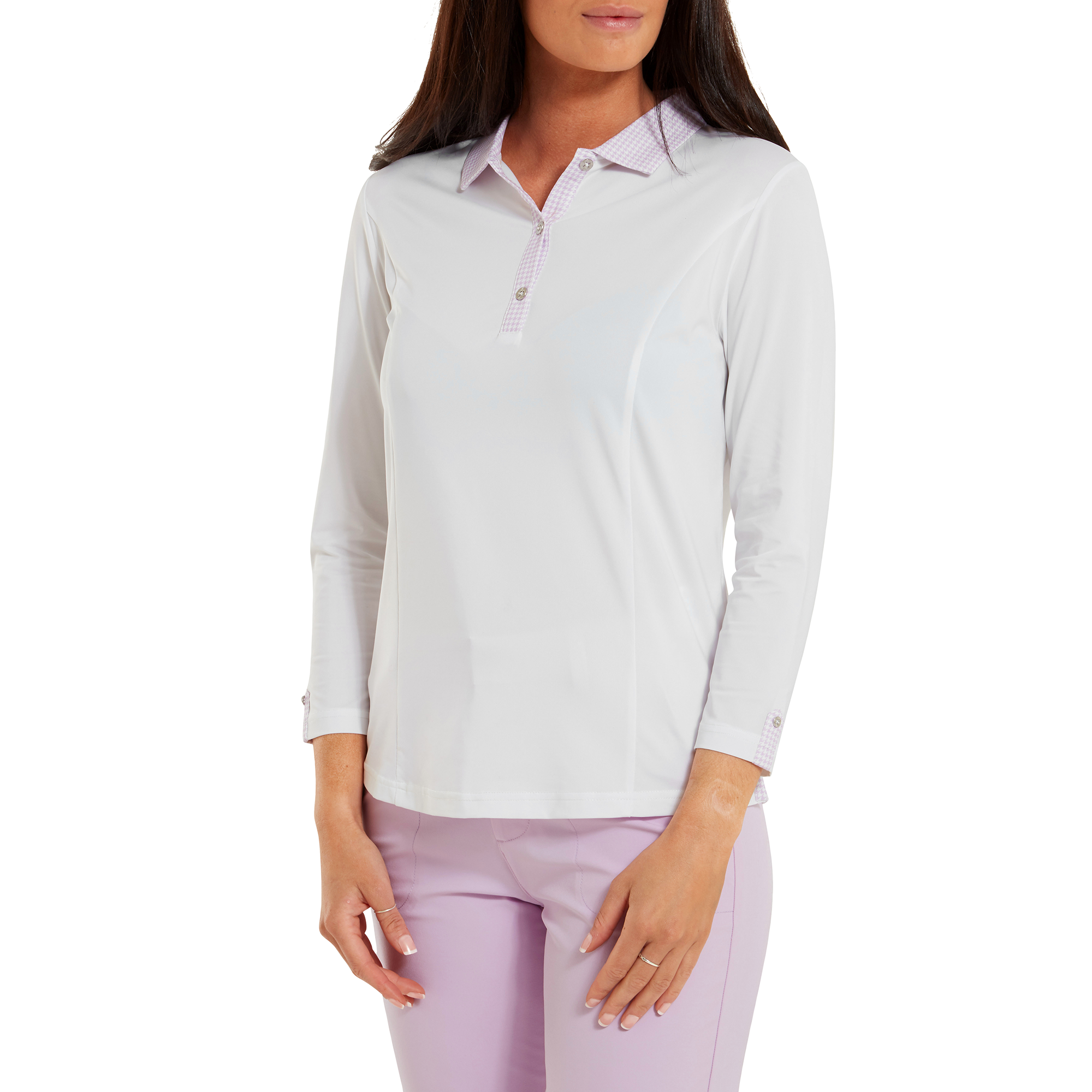 Hahnentritt Besatz 3/4 &Auml;rmel Lisle