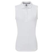 Polo en Fil d'Ecosse sans manche avec dos en maille