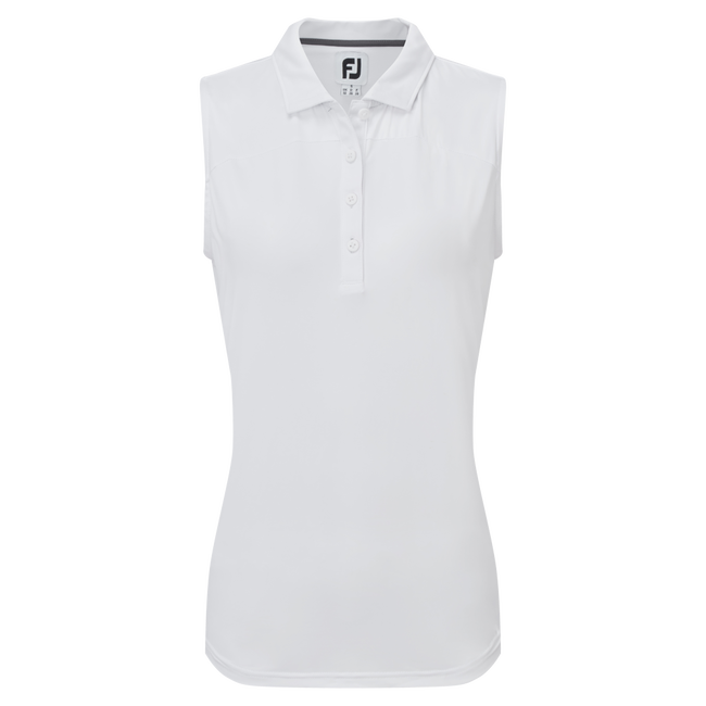 Polo en Fil d'Ecosse sans manche avec dos en maille