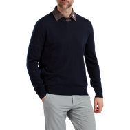Pullover Col V Mélange de Laine
