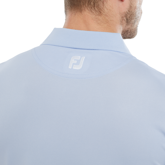 Stretch Piqué mit Rippenstrick-Kragen, Uni