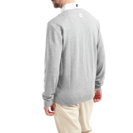 Pullover Col V Mélange de Laine