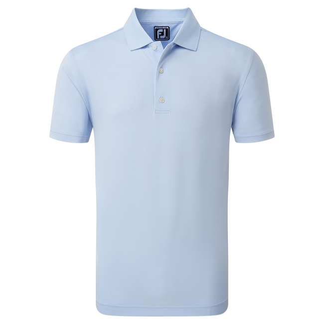 Stretch Piqué mit Rippenstrick-Kragen, Uni