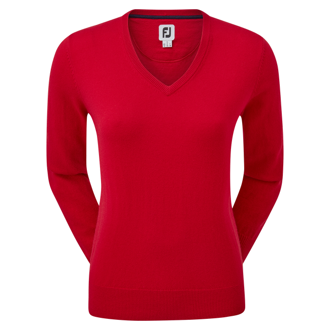 Wollmischpullover mit V-Ausschnitt