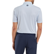 Polo en fil d'Ecosse imprimé silhouette