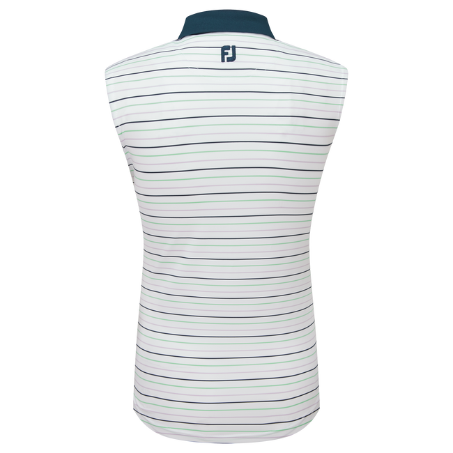 Sleeveless Striped Lisle