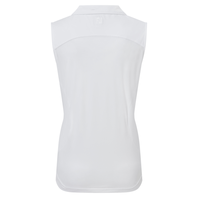 Polo en Fil d'Ecosse sans manche avec dos en maille