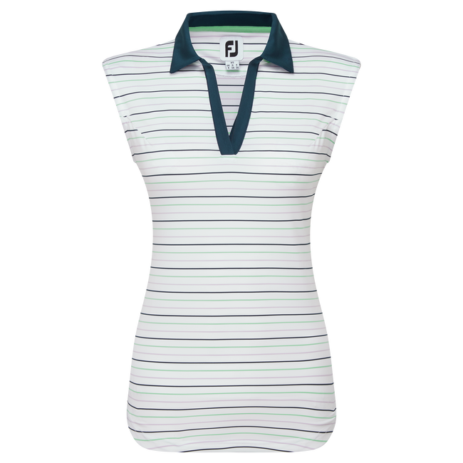 Sleeveless Striped Lisle