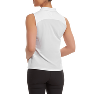 Polo en Fil d'Ecosse sans manche avec dos en maille