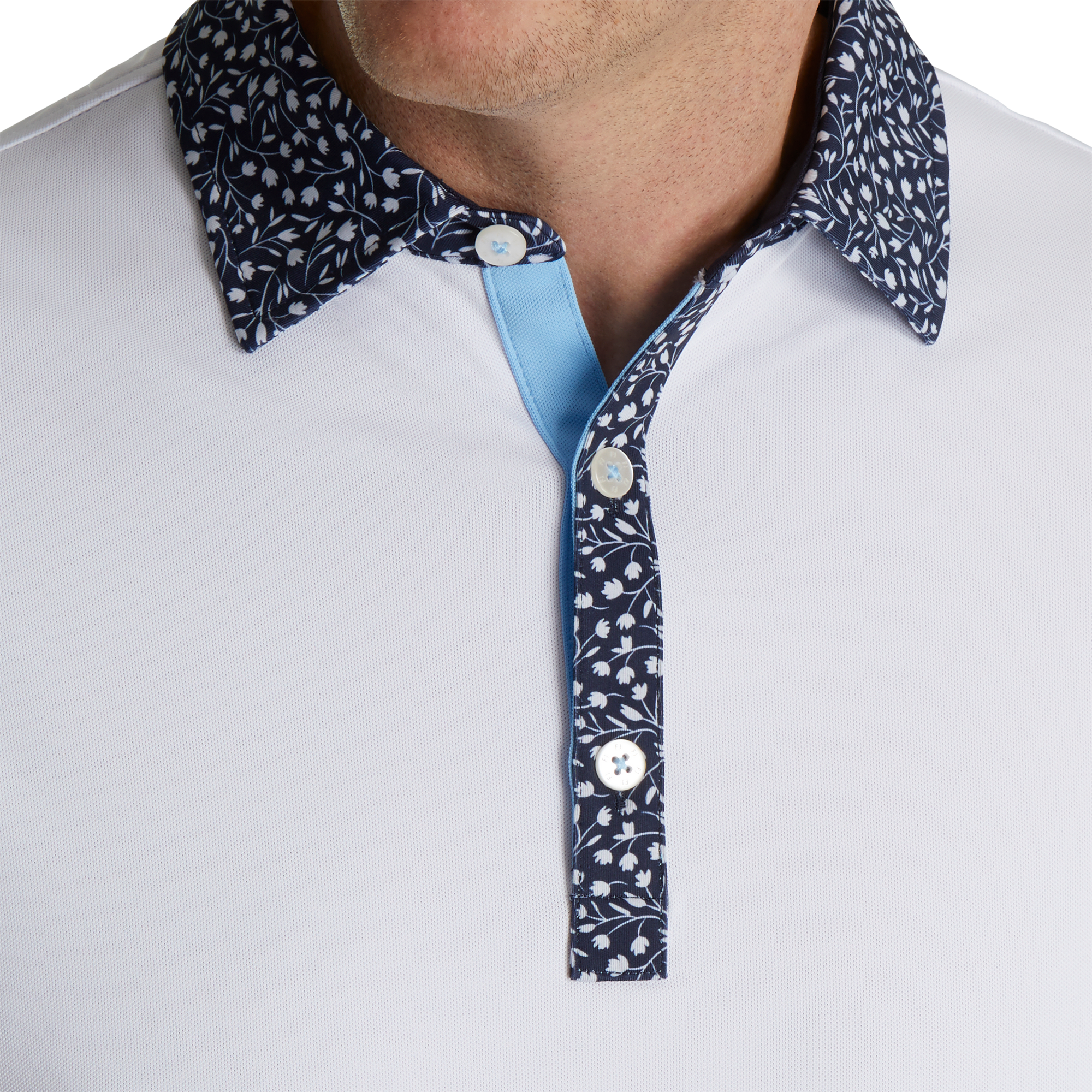 Tulpen Print Besatz Piqu&eacute;