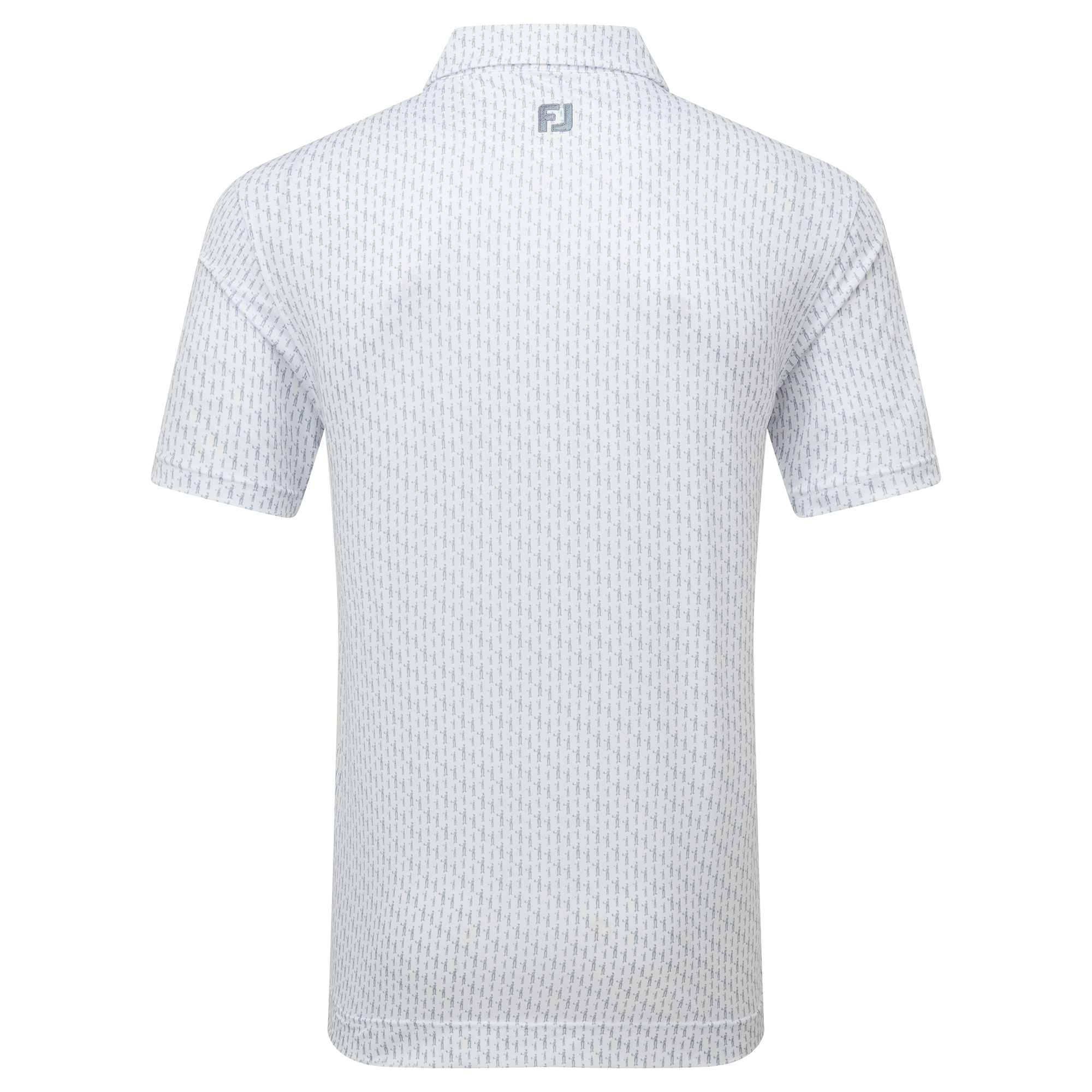 Polo en fil d'Ecosse imprim&eacute; silhouette