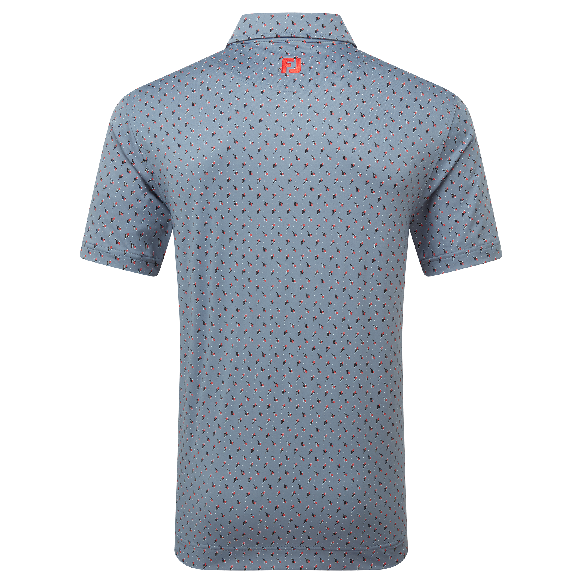 Polo en fil d'Ecosse imprim&eacute; bourgeon