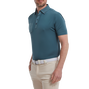 Polo en Fil d&#39;Ecosse uni avec poche sur poitrine