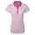 Polo femme manches courtes en fil d'Écosse à col boutonné