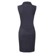 Pikee-Kleid mit angedeuteten Cap-Ärmeln