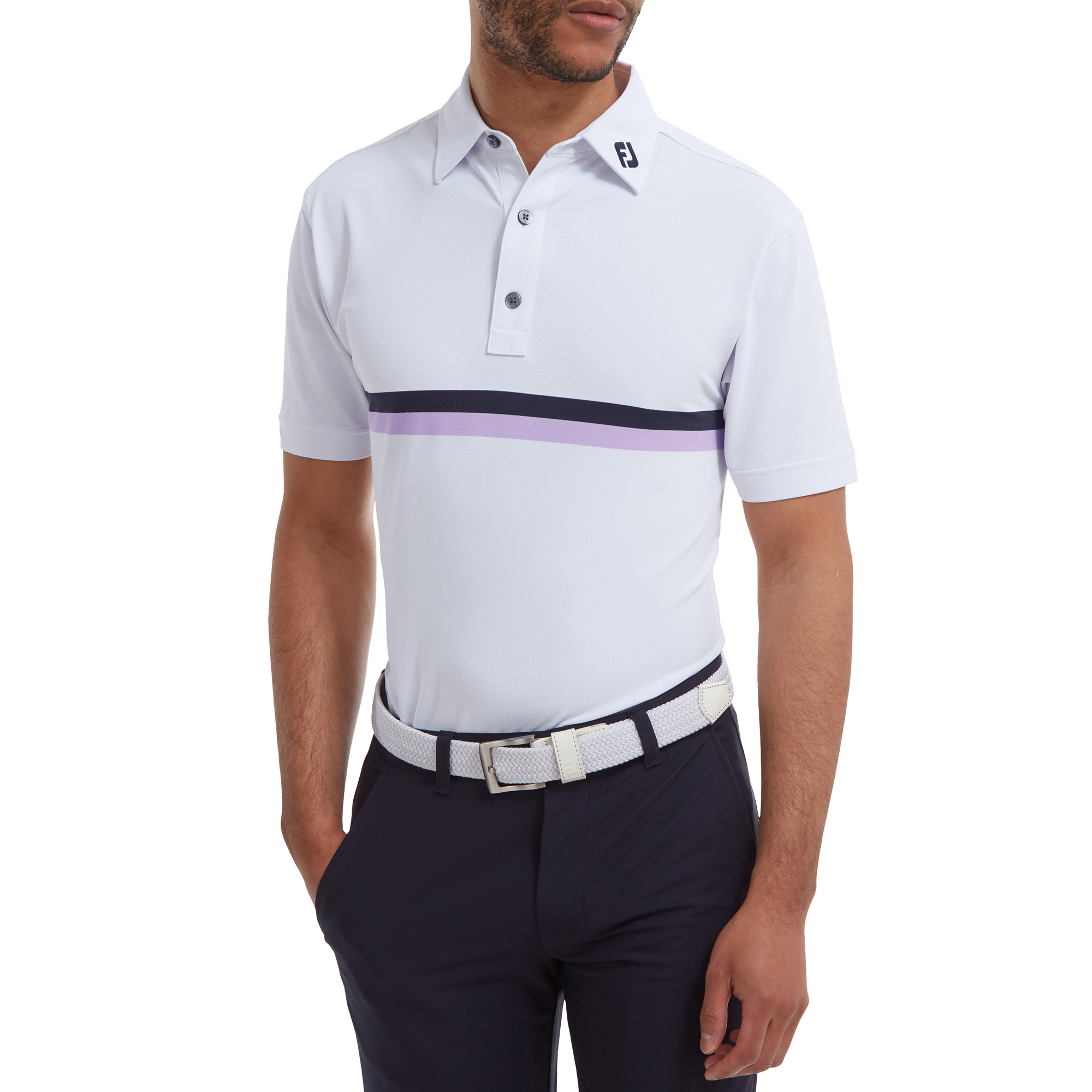 Pik&eacute;e mit zwei Bruststreifen